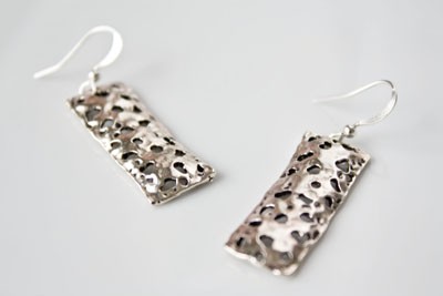 earrings silver unique handmade jewelry rectangle urban wire canada modern